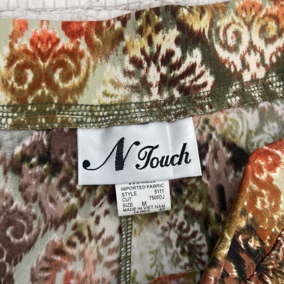 N Touch Pull On Wide Leg Stretch Palazzo Pants Size Medium - Picture 4 of 5